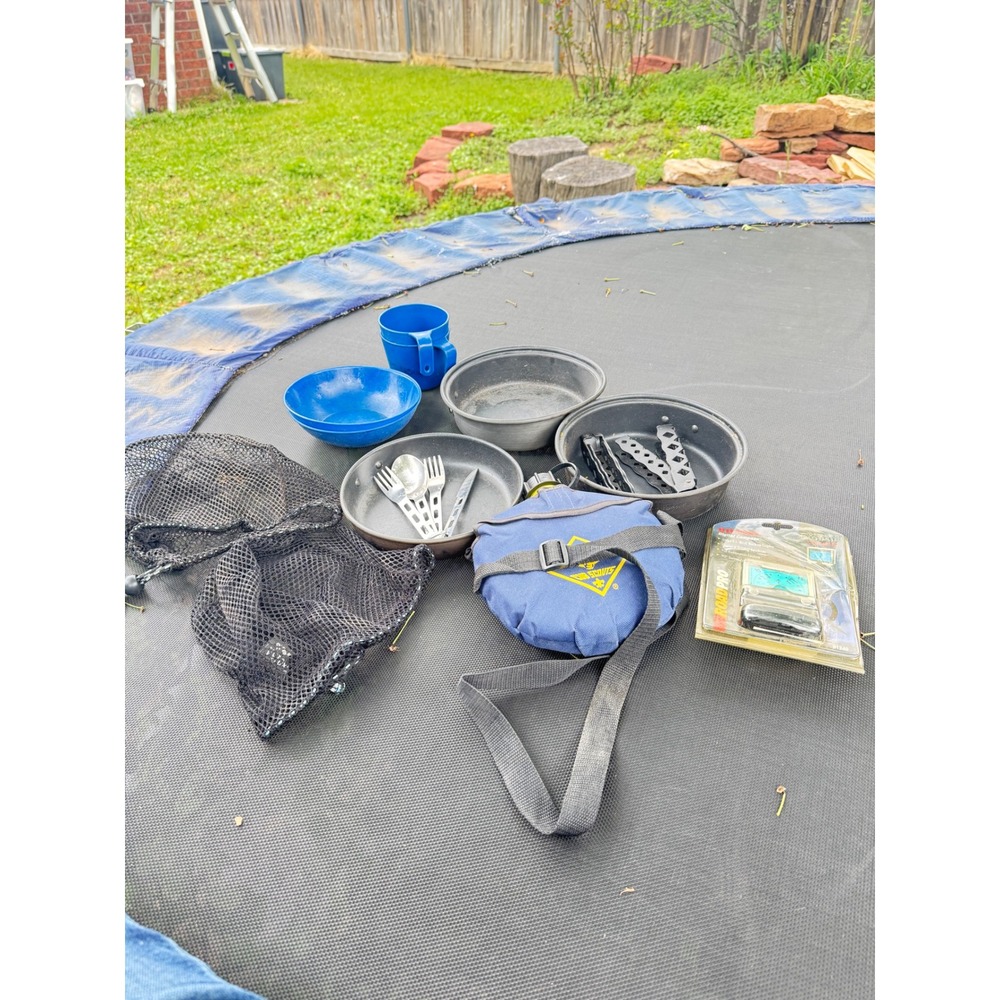 Cub Scouts Canteen Mess Kit RoadPro Digital Compass Camping Gear Bundle